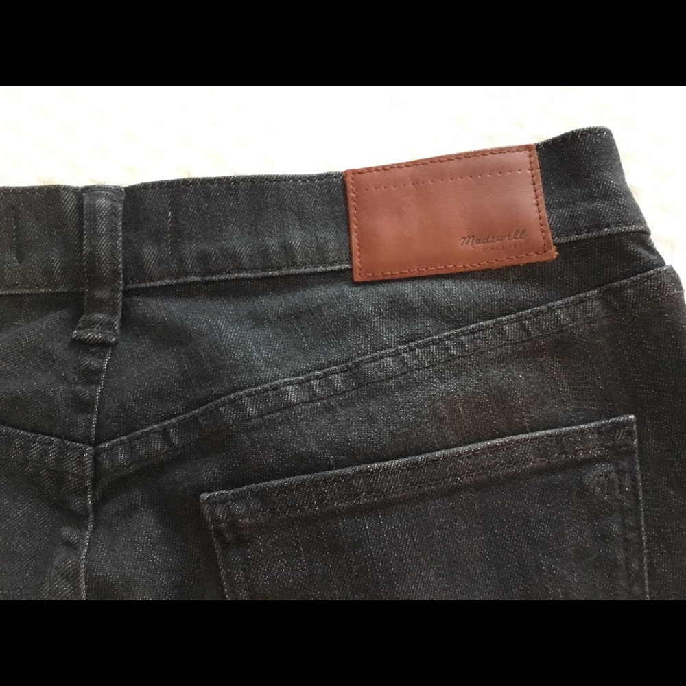 Madewell black, slim boy jeans